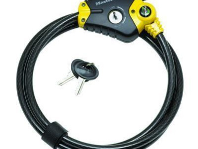 Cable Lock - Adjustable. Vinyl Coated Braided Steel Cable. L1800 x Dia 10mm