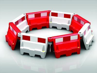 Road Wall - Roadblock. H600 x W1000 x D450mm. White