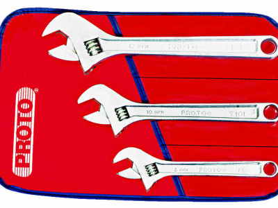 Adjustable Wrench Clik-Stop Set 3pc 8-12