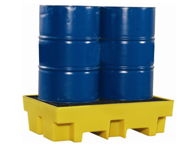 Spill Pallet PE 2 Drum 122cm x 86cm x 33cm