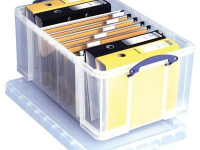 Really Useful Box - Clear. H310 x W440 x D710mm. 64 Litre Capacity