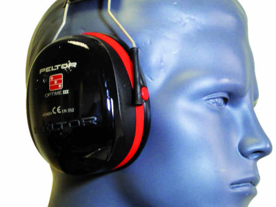 Ear Defenders Neckband RedBlack Optime 3 H540B Peltor