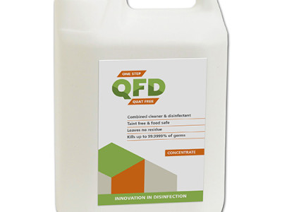 QFD: High Performance Quat Free Cleaner & Disinfectant - 5 Litre Container Case of 4