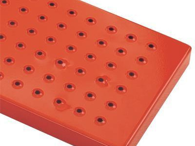 3 Step Mobile Steps. Punched Metal Treads HxWxD: 1530 x 640 x 685mm