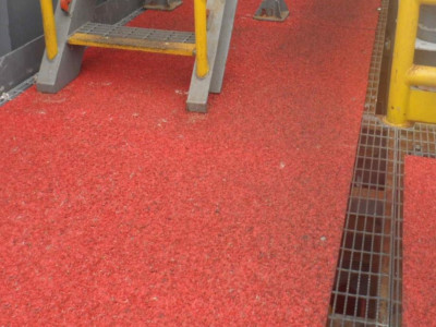 Anti-slip Grating/Mezzanine Tile, Coarse Grade (1-3mm) Safety Surface, Yellow, 1000 x 1000mm