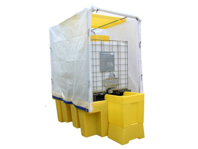 Spill Pallet PE Single IBC Soft-top 176cm x 135cm x 241cm
