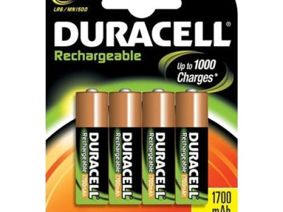Rechargeable 1.5 Volt Batteries-Duracell. AAA. Quantity 4.