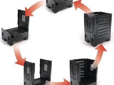 Bulk Container - Folding with Castor Base. 357L Capacity