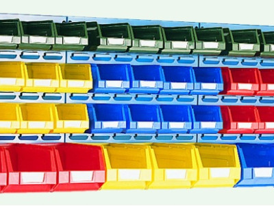 Louvre Panel With Bin Kits - 48 Bins. Bott Cubio. W (3x)457 x H495mm