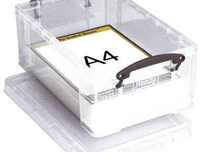 Really Useful Box - Clear. H155 x W255 x D395mm. 9 Litre Capacity. Pack of 2