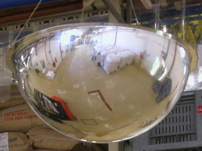 Internal Mirror - Quarter Hemispherical. 800mm Diameter. 10m Viewing Distance