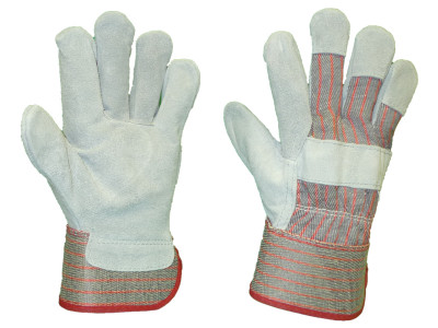 Rigger Glove Premier Power - Heavyweight & Rubbersied Cuff. Size 10.5 Grey