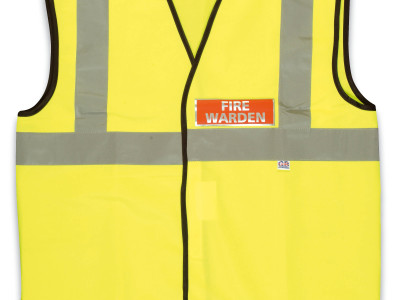 Fire Warden High Visibility Waistcoat. Large.