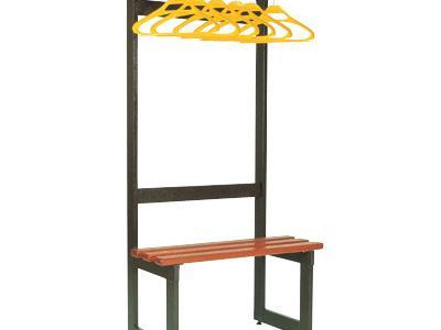 Cloakroom Unit - Single Sided. H1800 x W480 x L915mm. 6 Captive Clothes Hangers