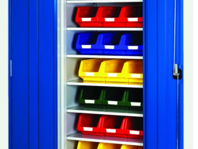 Standard Duty Cupboard With Bins & 8 Shelves - 27 x No4. H2000 x W800 x D525mm