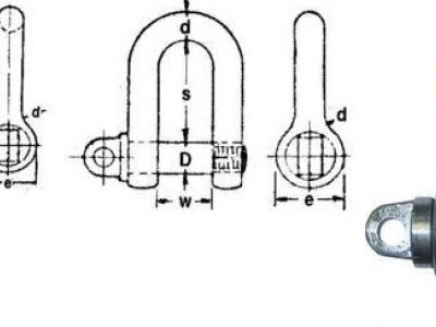 Shackles - Bow Pin. Galvanised Alloy Steel. 19mm Pin Dia. 3.25T SWL (Pk of 2)