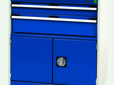 Drawer Cabinet with 2 Drawers & Cupboard-Bott Cubio. W800 x D525 x H800mm