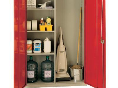 Utility Cupboard - Antibacterial. H1829 x W1219 x D457mm. Blue Door