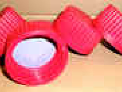 Screw Cap,Pbt,Red,PTFE Seal,Thread Gl45 (pk/10)