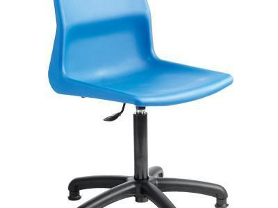Swivel Chair - Polypropylene. Height Adjustable 430-540mm. Blue