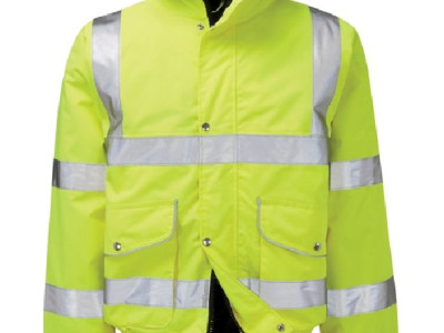 Bomber Jacket High Visibility. Small Yellow