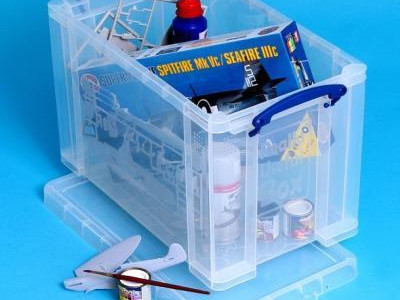 Really Useful Box - Clear. H290 x W270 x D465mm. 24 Litre Capacity