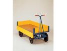 Steel Sided Solid Tyre Turntable Truck 355kg Capacity