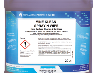 Mine Klean Spray N Wipe (20 LT | Cube Drum)